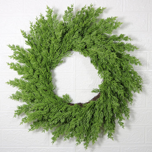 20 Inch Real Touch Pine Wreath for Front Door Christmas Decoration Artificial