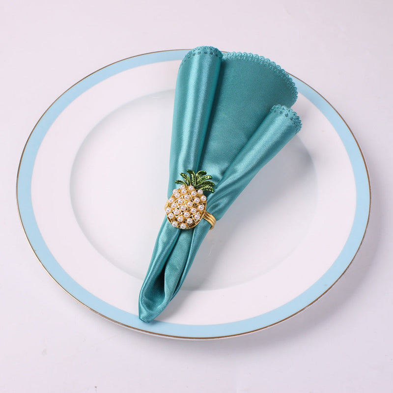 6 Pcs Pineapple Napkin Rings Hawaiian Luau Party Favors Bulk Set