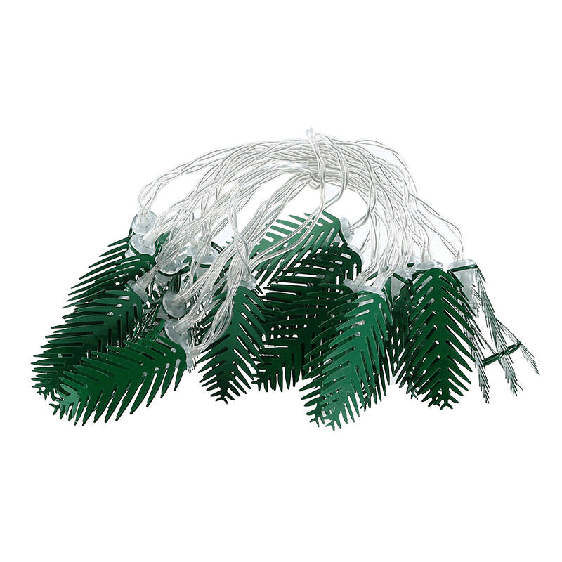 10 Ft Pine Needle Garland String with 20 LED Lights, Pre-lit Artificial Christmas Decoration