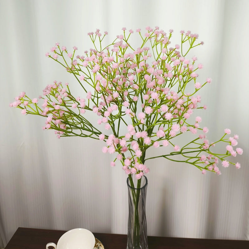 23.6 Inch Baby's Breath Artificial Flowers 10 Pcs Real Touch Silk Stems for Crafts DIY Wedding Party Home Garden Office
