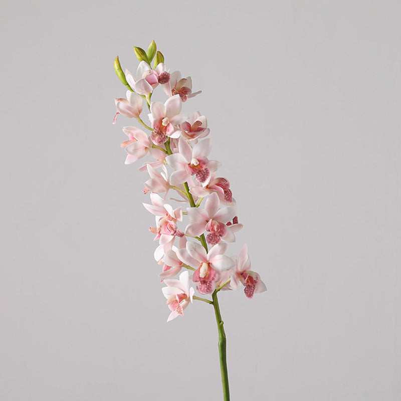 30 Inch Artificial Cymbidium Stems, 6 Pcs Silk Spring Flowers Bulk Pack
