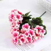 Artificial Geranium Flower Bushes 10 Pcs UV Resistant Hanging Garland Plants