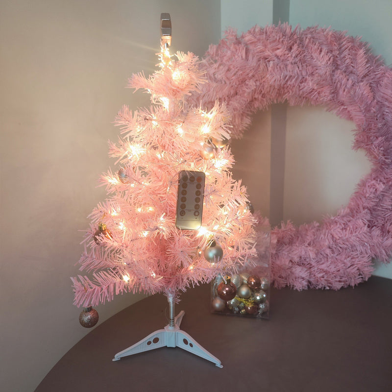 10 Pcs Pink LED String Lights for Artificial Christmas Tree DIY Holiday Party Decorations
