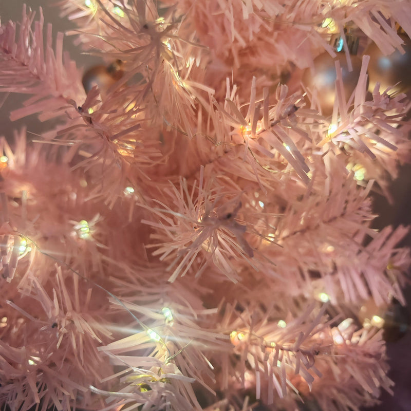 10 Pcs Pink LED String Lights for Artificial Christmas Tree DIY Holiday Party Decorations