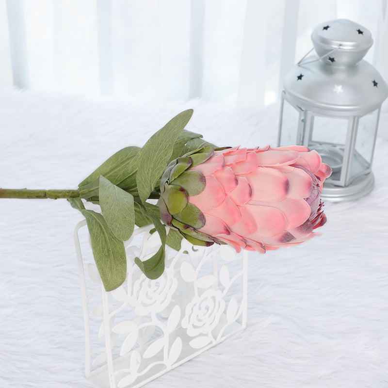 10 Pcs Artificial Protea Stems Bouquet Real Touch Silk Flowers Bulk Arrangement