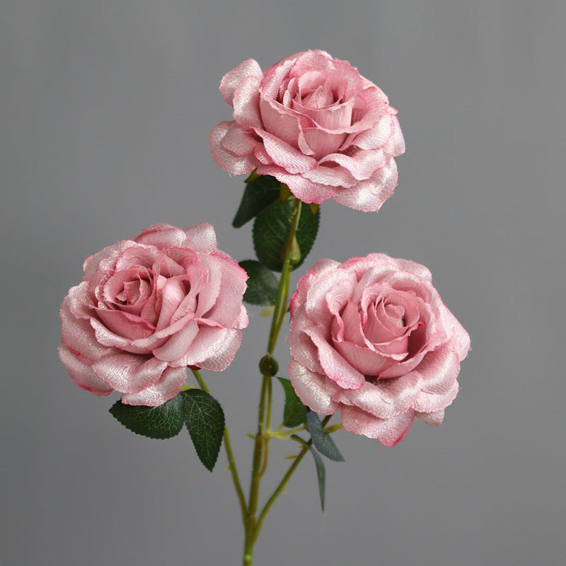 2025 Modern Romance Artificial Shiny Rose Stems Bulk for Wedding and Home Decorations