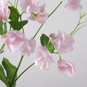 Sweet Pea Blossom Stems Spray 10 Pcs Real Touch Artificial Flowers with Leaves Bulk Wholesale