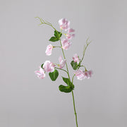 Sweet Pea Blossom Stems Spray 10 Pcs Real Touch Artificial Flowers with Leaves Bulk Wholesale