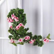 Artificial Geranium Flower Bushes 10 Pcs UV Resistant Hanging Garland Plants