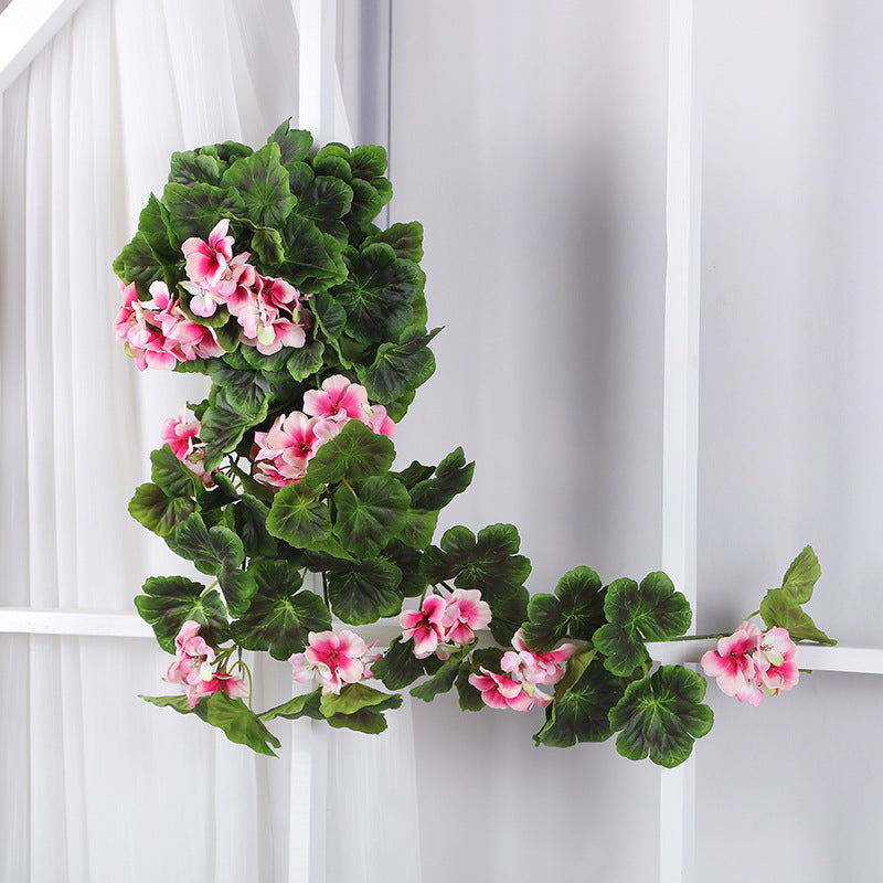 Artificial Geranium Flower Bushes 10 Pcs UV Resistant Hanging Garland Plants