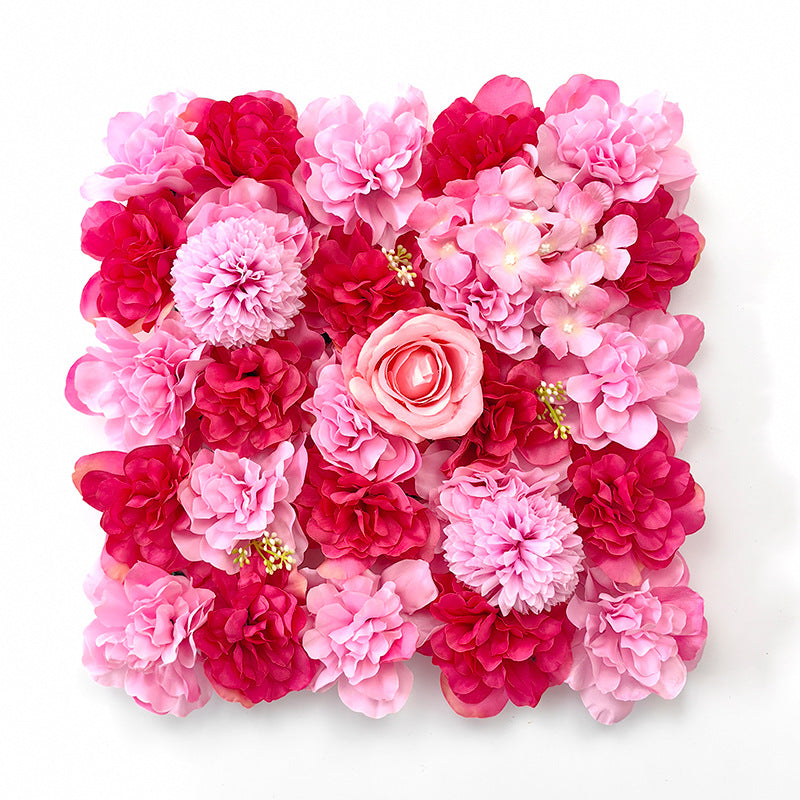 15 x 15 Inch 3D Silk Rose Flower Wall Panels Bulk Floral Decorative Panels
