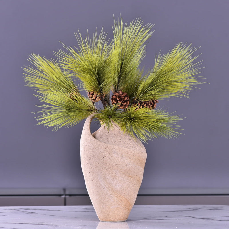 3 Pcs 22 Inch Artificial Pinus Massoniana Lamb Pine Stems Real Touch Winter Christmas Plants
