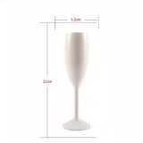 Plastic Champagne Flute, 8.66 Inch Unbreakable Cocktail Glass for Weddings & Parties, Cold Drink Cup