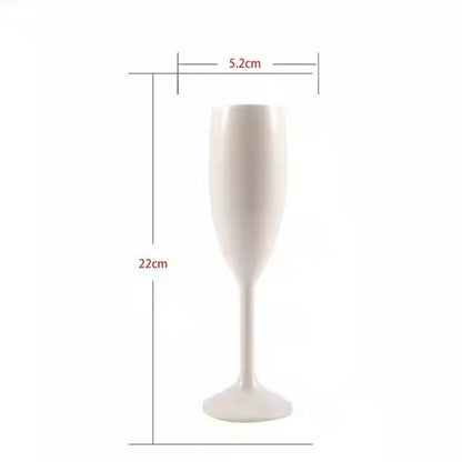 Plastic Champagne Flute, 8.66 Inch Unbreakable Cocktail Glass for Weddings & Parties, Cold Drink Cup
