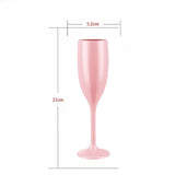 Plastic Champagne Flute, 8.66 Inch Unbreakable Cocktail Glass for Weddings & Parties, Cold Drink Cup