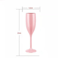 Plastic Champagne Flute, 8.66 Inch Unbreakable Cocktail Glass for Weddings & Parties, Cold Drink Cup