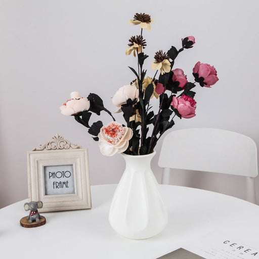 8 Inch Plastic Vase Simple Style for Artificial Flowers