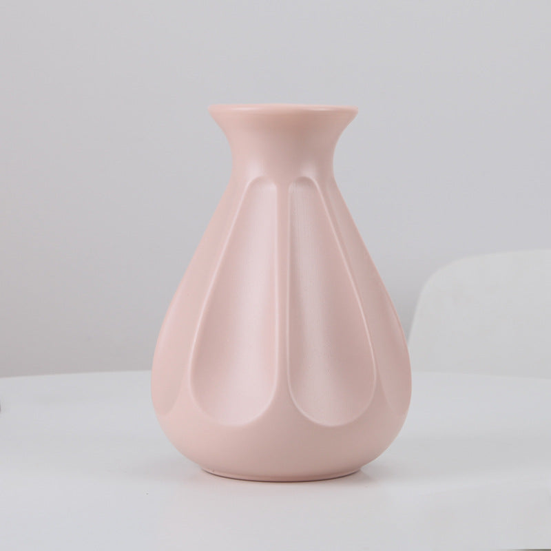8 Inch Plastic Vase Simple Style for Artificial Flowers