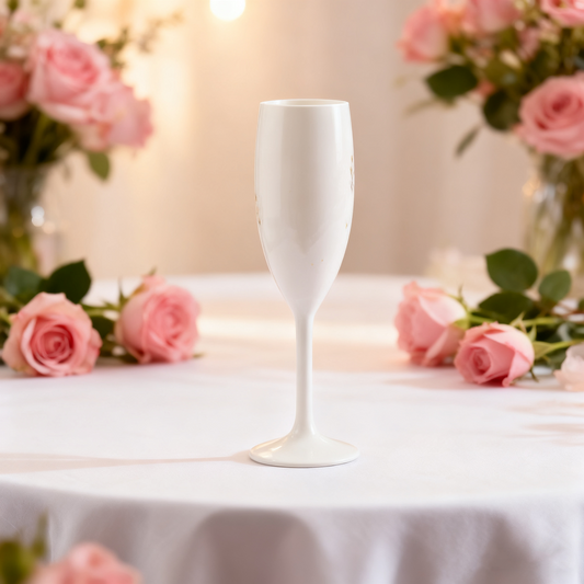 Plastic Champagne Flute, 8.66 Inch Unbreakable Cocktail Glass for Weddings & Parties, Cold Drink Cup