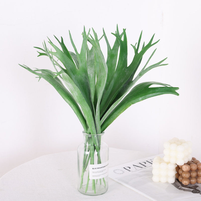17 Inch Platycerium Stem 10 Pcs Real Touch Artificial Plant Faux Leaf Branch
