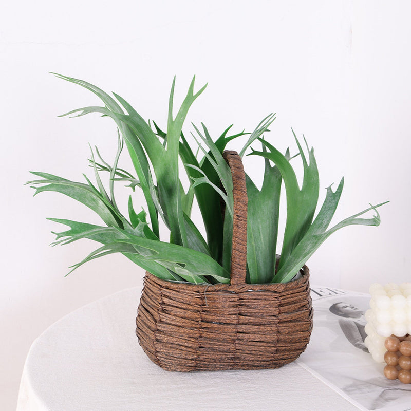 17 Inch Platycerium Stem 10 Pcs Real Touch Artificial Plant Faux Leaf Branch