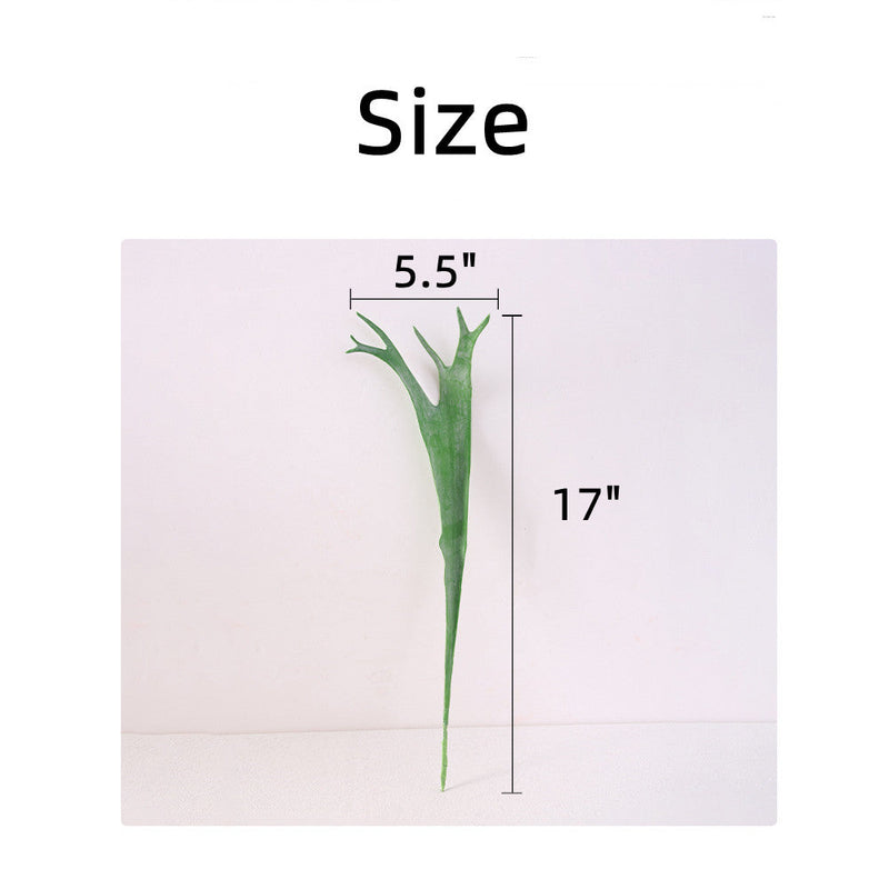 17 Inch Platycerium Stem 10 Pcs Real Touch Artificial Plant Faux Leaf Branch