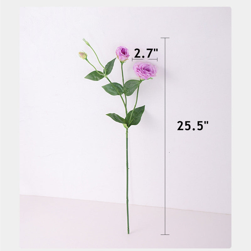 25.5 Inch Artificial Silk Eustoma Spray Flowers 6 Stems Bulk Wholesale