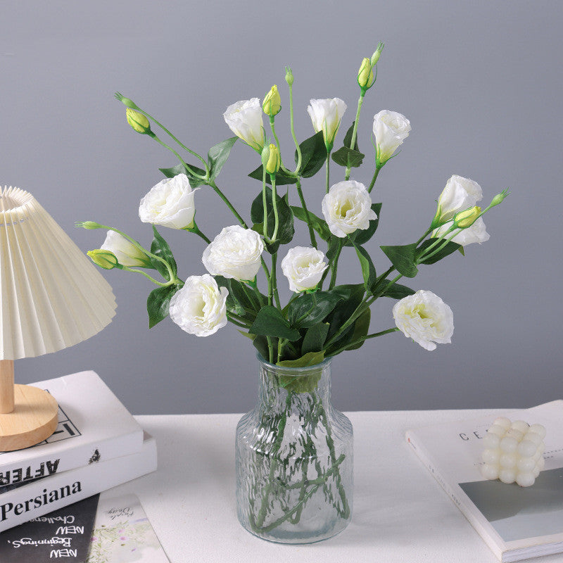 25.5 Inch Artificial Silk Eustoma Spray Flowers 6 Stems Bulk Wholesale