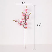 30 Inch Plum Blossom Spray Stems, 6 Pcs Real Touch Artificial Flowers Branches