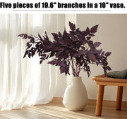 10 Pcs Plum Cimicifuga Ramosa Artificial Leaves Branches Botanical Spray