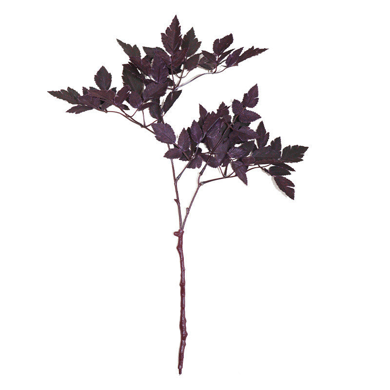 10 Pcs Plum Cimicifuga Ramosa Artificial Leaves Branches Botanical Spray