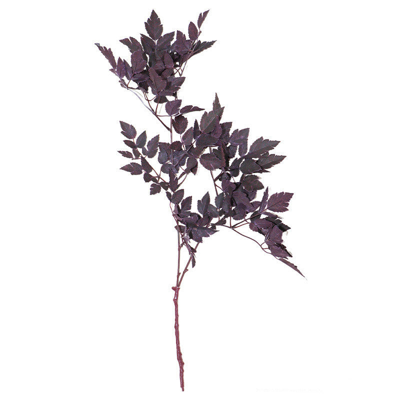10 Pcs Plum Cimicifuga Ramosa Artificial Leaves Branches Botanical Spray
