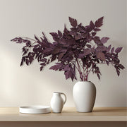 10 Pcs Plum Cimicifuga Ramosa Artificial Leaves Branches Botanical Spray