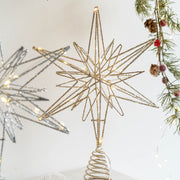 Light Up Artificial Glitter Snowflake Christmas Ornaments with LED Lights, Bulk Set