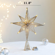 Light Up Artificial Glitter Poinsettia Ornaments with LED Lights, Bulk Quantity