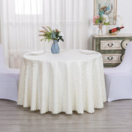 Bulk Hook Pattern Polyester Round Tablecloth Wholesale