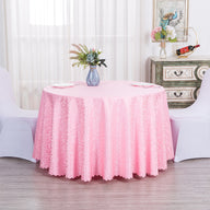 Bulk Hook Pattern Polyester Round Tablecloth Wholesale