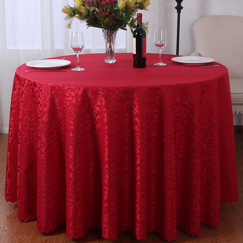 Bulk Hook Pattern Polyester Round Tablecloth Wholesale