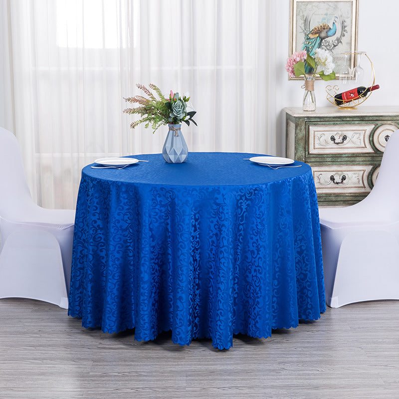 Bulk Hook Pattern Polyester Round Tablecloth Wholesale