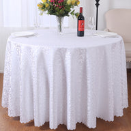 Bulk Hook Pattern Polyester Round Tablecloth Wholesale