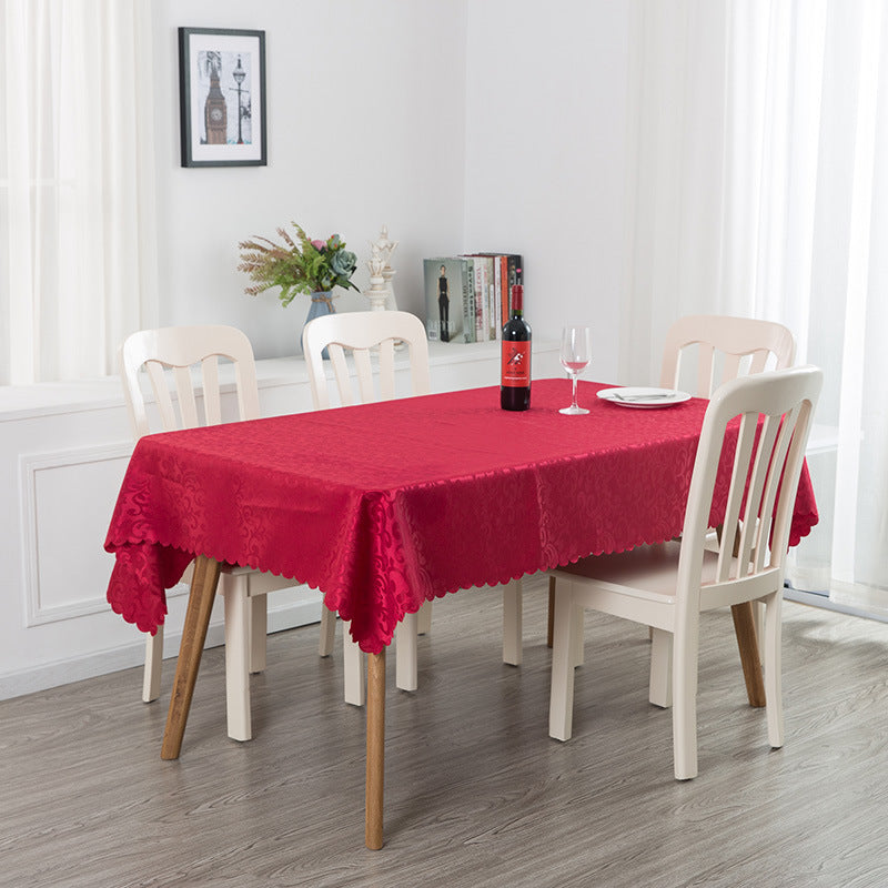 Bulk Hook Pattern Rectangular Polyester Tablecloth Wholesale
