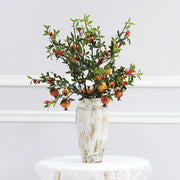 35 Inch Artificial Pomegranate Stems Branches - 10 Pcs Extra Long Silk Fruit Stems