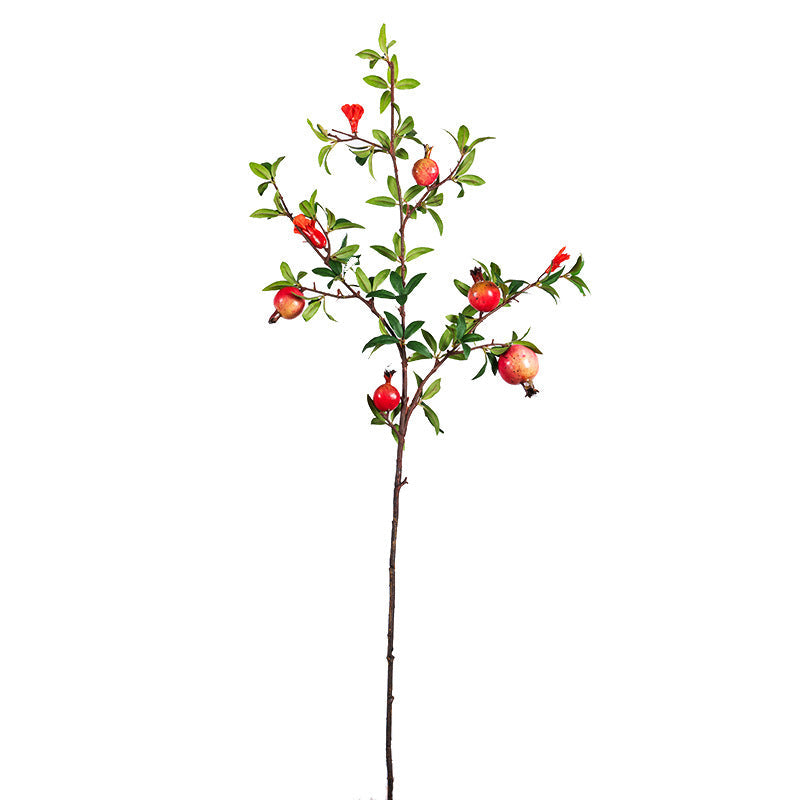 35 Inch Artificial Pomegranate Stems Branches - 10 Pcs Extra Long Silk Fruit Stems