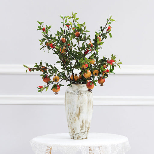 35 Inch Artificial Pomegranate Stems Branches - 10 Pcs Extra Long Silk Fruit Stems