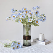 23 Inch Artificial Silk Poppy Flower Stems Spray Style, 10 Pcs