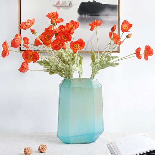 23 Inch Artificial Silk Poppy Flower Stems Spray Style, 10 Pcs