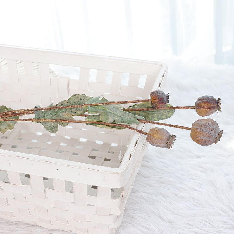 22 Inch Artificial Poppy Fruit Stems Spray, 10 Pcs Lifelike Silk Fruit Branches
