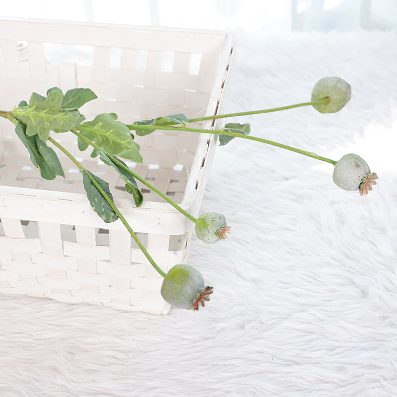 22 Inch Artificial Poppy Fruit Stems Spray, 10 Pcs Lifelike Silk Fruit Branches