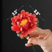 7 Pcs Porcelain Peony Flower Stems Bouquet Artificial Bulk Wholesale