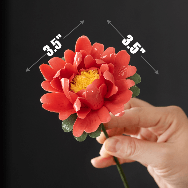 7 Pcs Porcelain Peony Flower Stems Bouquet Artificial Bulk Wholesale